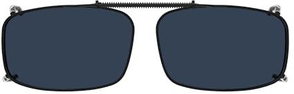 Eyekepper Metal Frame Clip On Sunglasses Polarized Grey Lens With Spring Draw Bar 54 * 34MM