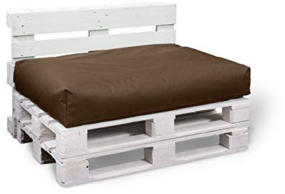 BuBiBag Palettenkissen - Beanbag Sitzauflage für Paletten | Sitzfläche für In & Outdoor | Sitzkissen in 6 Größe & versch. Farbe (80x60x15 cm, braun)