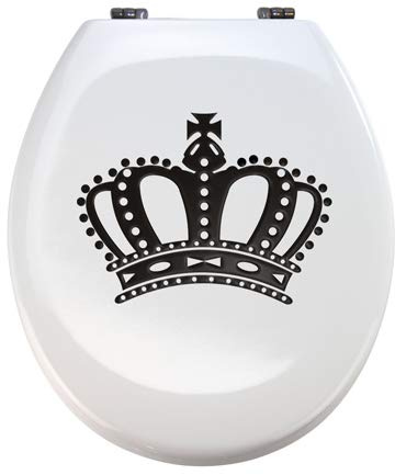Aufkleber Schwarz-matt Krone für Pressalit WC Toiletten Deckel