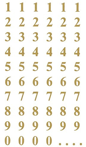 Avery Zweckform 3723 bokstavsetiketter, A-Z 15,5 mm (folie, stark håll), 36 klistermärken nummer guld