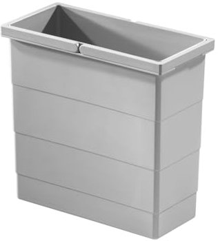 Hailo Abfallsammler 12 | Inneneimer 1102449 hellgrau | Raumspar Tandem Mülleimer | ideal für kleine Küchen | Kunststoff | Einbau Abfallbehälter mit verstärktem Rand | 2 Tragegriffe | Einbauhöhe 295 mm