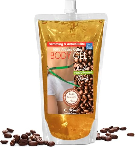 Uppstramande och anti-celluliter kroppsgel med koffein och alger 500 ml gelkompress stark anti-celluliterbehandling och toning mage, ben, armar och skinkor.