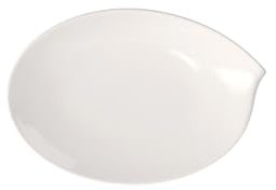 Villeroy & Boch Flow Fuente ovalada, 36 cm, Porcelana Premium, Blanco