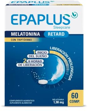 EPAPLUS Sleepcare Melatonina Retard 1,98 mg con Triptófano, 60 Comprimidos