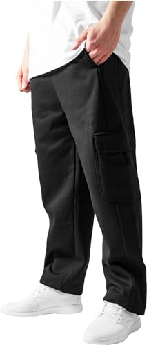Urban Classics Herr Cargo Sweatpants, Svart, 5XL