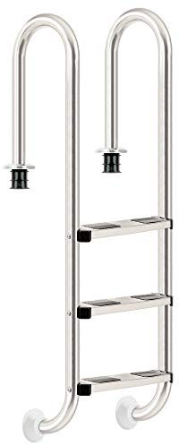 Zelsius - V2A scaletta per Le Piscina in Acciaio Inox e scaletta per Piscina, con 3 o 4 gradini (con 3 Passi)