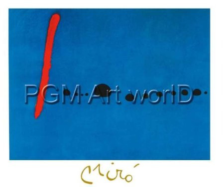 Joan Miró Poster/Kunstdruck Blue II, 4-3-61 80 x 60 cm