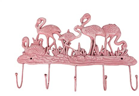 linoows Flamingo Hakenleiste, Wandhaken, Garderobenhaken, Flamingo Haken, Handtuchhalter