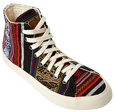Inkkas - Blackbird High Top Canvas Sneaker - Handcrafted Artisan Women's & Men's Casual Shoes (Numeric_14)
