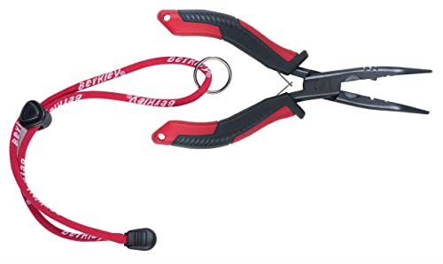 Berkley 6 XCD Bent Nose Pliers, Carbon Steel Jaws and Corrosion Resistant Coating, Manage Your Catch, Tackle or Gear with Ease, Edges of Pliers Include Grooves for Cutting, Tuning and Crimping