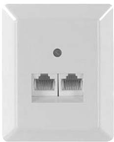 PK UAE-Anschlußdose, AP, 2x8(4), reinweiß