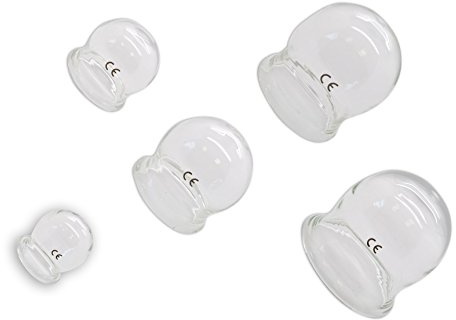 Schröpfglas | Schröpfen | Schröpfset | Feuer Schröpfen | Qualitätsglas (5er Set mit allen Größen)