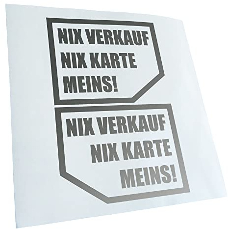 Kiwistar - Autoaufkleber - Nix verkaufen, nix Karte, Meins! 12,5 x 10 cm - Heckscheibe Auto Aufkleber wetterfest für Kfz LKW Mofa Truck - Sticker außen selbstklebend Tuning Zubehör für Fenster Fahrzeug