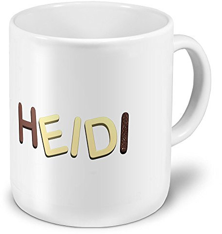 digital print XXL Riesen-Tasse mit Namen „Heidi“ - Jumbotasse mit Design Schokolade - Namens-Tasse, Kaffeebecher, Becher, Mug