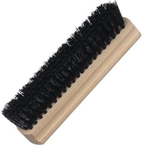Konex Shoe Brush - Natural Beechwood Handle Handcrafted Wooden Shoe Cleaning Brush - Thick Synthetic Konex Fiber Bristle - Shoe Brushes for Cleaning with Quick and Lasting Use
