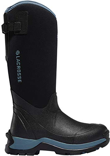 Lacrosse Women's 644105 Alpha Thermal 14 7.0MM Waterproof Work Boot, Black/Cerulean - 5