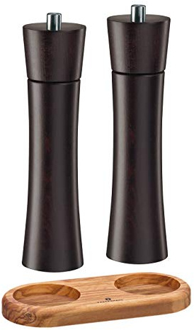 Zassenhaus Set saltkvarn och pepparkvarn Frankfurt wenge & underlägg (24 cm)