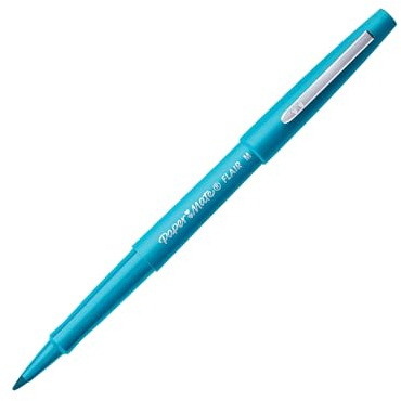 Paper Mate Flair Felt Tip Pen, Medium Point, Sky Blue, 1 Pen