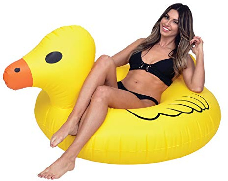 GoFloats Duck Party Tube Inflatable Raft, Float In Style (for Adults and Kids)