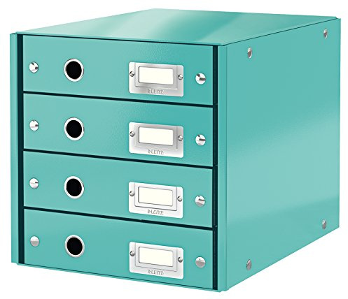 Leitz, Schubladenbox, Eisblau, 4 Schubladen, A4, Click & Store, 60490051