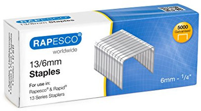 Rapesco S13060Z3 Typ 13/6 mm Verzinkte Heftklammern, 5000 Stück