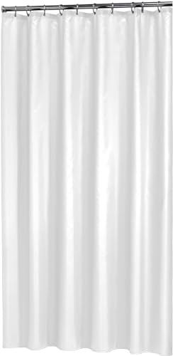 Sealskin Madeira Textil Duschvorhang, für Badewanne und Dusche, wasserabweisend, waschbar, Badezimmervorhang aus 100% Polyester, Farbe: Weiß uni, B x H: 240 x 200 cm