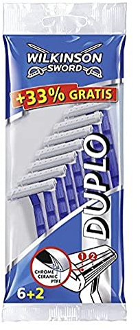 Wilkinson Sword Duplo Herren Einwegrasierer, 6 + 2 St, 1er Pack