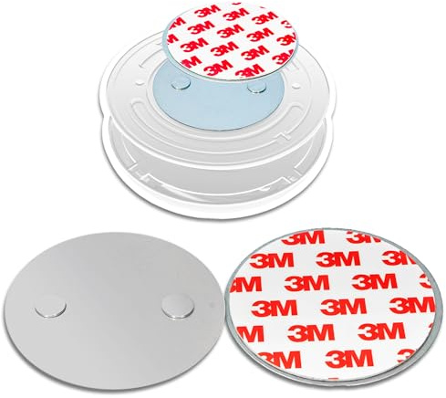 NEMAXX® Rauchmelder Magnethalter 5 Stück – Selbstklebende Magnethalterung für Rauchmelder Ø 60 mm – Schnelle & sichere Montage ohne Bohren und Schrauben – Für alle Rauch- & Feuermelder