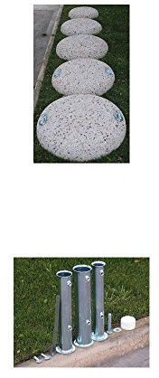 Base Per Ombrellone In Graniglia Fornita Con Tubo Zincato Ø 4,2 Cm. Peso 25 Kg. Senza Maniglie. Spessore 8 Cm.