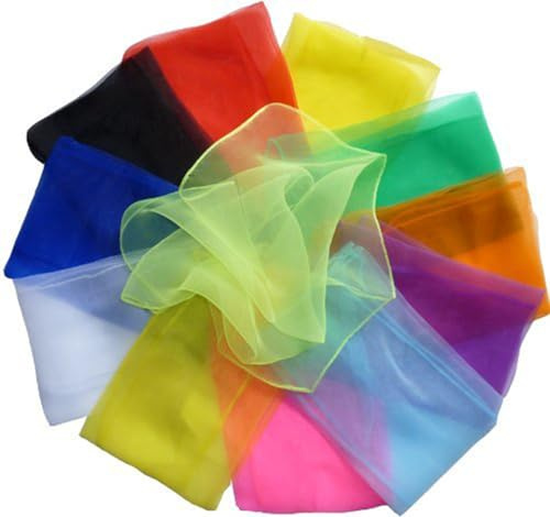 Hoerev® Petit Paquet de 12 écharpes Juggling (Danse) 40 cm x 40 cm
