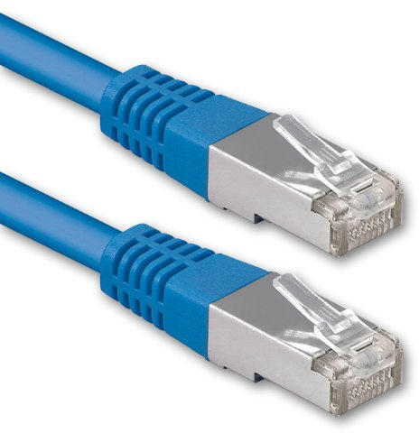 1aTTack.de 7,5m CAT6 LAN-nätverkskabel RJ45 1000 Mbit, 1 st - blå | Koppar, S-FTP, halogenfri, Cat 6 Ethernet patchkabel, Gigabit LAN, DSL, internet, WiFi, switch, router, modem, patchpanel