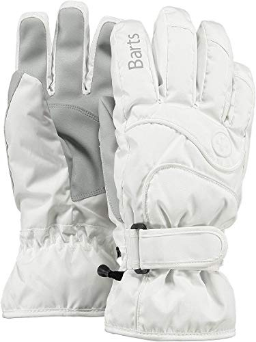 Barts Guantes de Esquí Basic Mujer/Hombre - invierno con forro, Cierre autoadherente otoño/invierno - 10 HS blanco