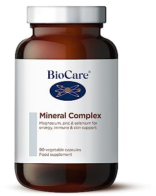 BioCare Mineral Complex | Magnesium, Zinc & Selenium for Energy, Immune & Skin Support | Suitable for Vegetarians and Vegans - 90 Capsules