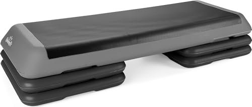 Gymtek Aerobic Step - Der ideale Stepper für Zuhause, Treppensteiger Fitnessgerät mit 3-Stufen-Höhenverstellung