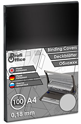 ProfiOffice® Deckblätter, DIN A4, transparent-glänzend, 0,18 mm, 100 Stück (59000)