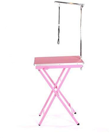 Pedigroom Portable Dog Grooming Show Exhibition Exhibitor Competition Table Pink