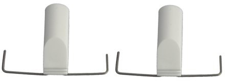 Liedeco Klemmträger für Cafehausstangen 12 mm | Klemmbügel | Montage ohne Bohren | weiß | 2 Stück