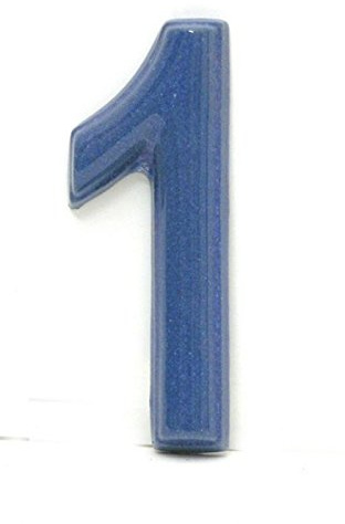 Numero Civico 1 Ceramica In Gres - Colore Venezia Splendente cm11x6 h1,5