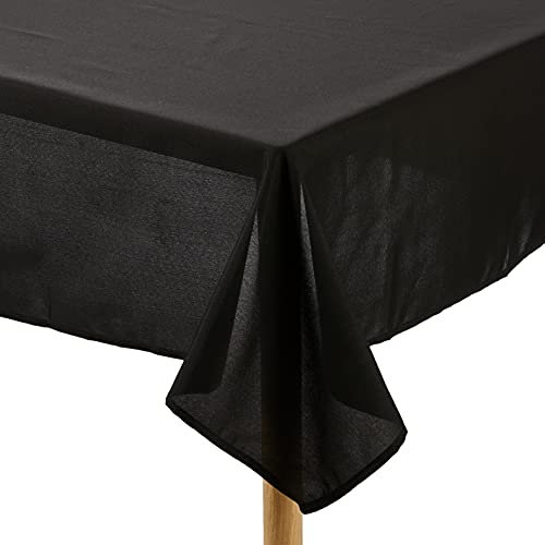 Soleil d'ocre Fleckenabweisende Tischdecke, Polyester, Schwarz, 140 x 240 cm
