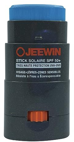 JEEWIN Stick Protecteur Solaire SPF50+ WATER RESISTANT (BLEU)