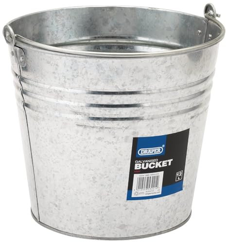 Draper GB14 Seau en Acier galvanisé Argenté
