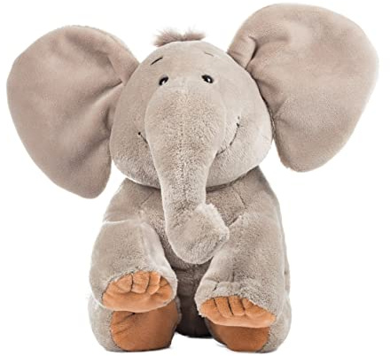 Schaffer 4233 Plüsch Elefant Sugar 30 cm, Grau | Extra weich - Waschbar bei 30 °C - DIN EN 71 geprüft - Ab Geburt geeignet - Hochwertige Verarbeitung