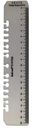 Bind 104 - Lineal 20 cm, Zentimetermaß zum Einheften in A5 Systemplaner, transparent