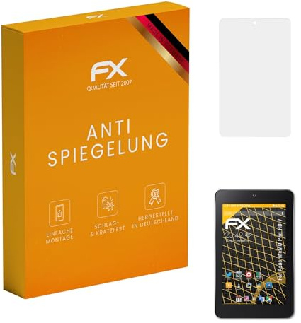 atFoliX Displayfolie kompatibel mit Asus MeMO Pad HD 7 Schutzfolie, entspiegelnde und stoßdämpfende FX Folie (2X)