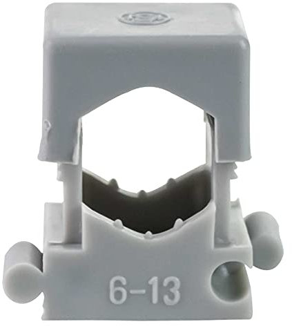 unbekannt 50x Reihen Druckschelle HUP Schraubschelle 6-13mm Clipschelle Rohrschelle grau Reihendruckschelle
