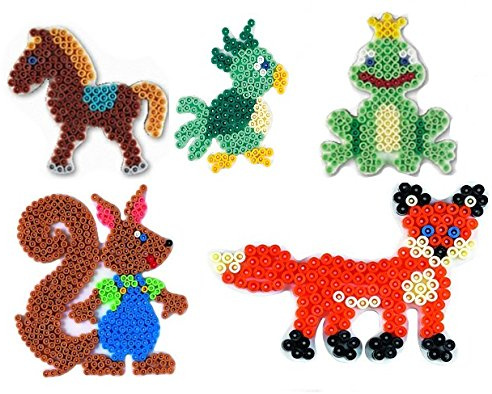 Midi Stiftplatten Set 23 - Waldtiere Set - Eichhörnchen,Pony,Papagei,Fuchs,kleiner Frosch