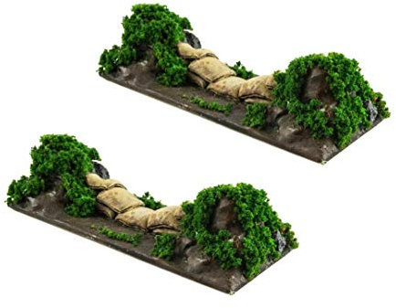 War World Gaming Battle Bocage Sandsäcke Verteidigungsstellungen x 2 - 28mm WW2 Tabletop Gelände Modellbau