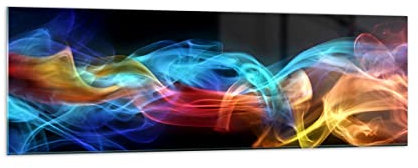 Panorama Bilder auf Glas 160x50cm Glasbild Abstrakt luft bunt figur Groß XXL Wanddeko Bild im Glas Schlafzimmer Küche Wandbilder Dekoration Wohnzimmer Modern Wand Kunstdruck Art GAB160x50-2171