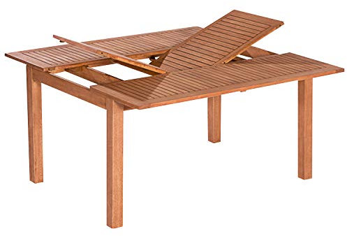 gartenmoebel-einkauf XL Ausziehtisch COMODORO 100/150x150cm, Eukalyptus geölt, FSC®-Zertifiziert