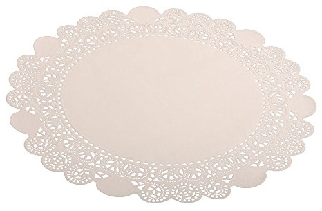 Semy Tortenspitze, rund, 28 cm, weiß, 100 Stück, 5er Pack (5 x 100 Stück)